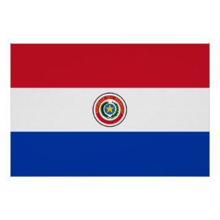 Paraguay, Paraguay flag Print