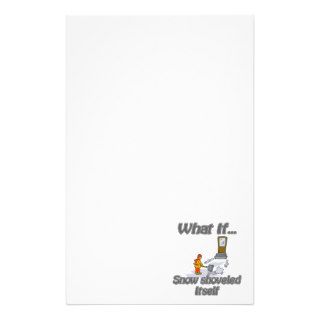 Snow Shovel Personalized Stationery