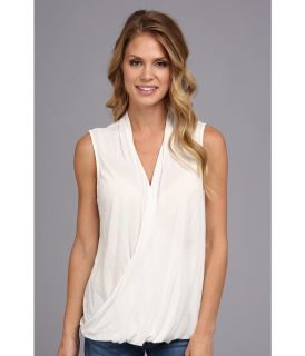 TWO by Vince Camuto S/L High Low Wrap Top Womens Sleeveless (Bone)
