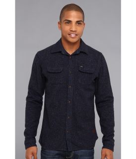 Scotch & Soda Woolen Winter Shirt Jacket Mens Long Sleeve Button Up (Navy)