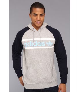 adidas Originals Heritage Logo Hoodie Mens Sweatshirt (Gray)