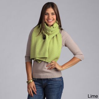 Saro Saro Womens Knitted Acrylic Wrap Green Size One Size Fits Most