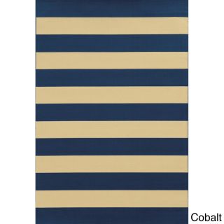 Indoor/ Outdoor Stripe Polypropylene Rug (53 X 76)