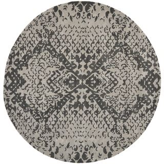 Safavieh Handmade Wyndham Grey New Zealand Wool Rug (7 Round)