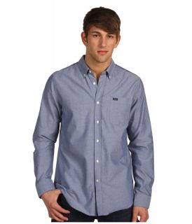 RVCA Thatll Do Oxford L/S Shirt Mens Clothing (Blue)