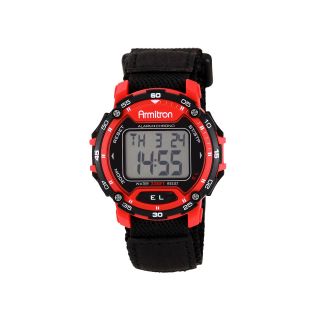 Armitron Mens Black & Red Chronograph 20ATM Digital Sport Watch