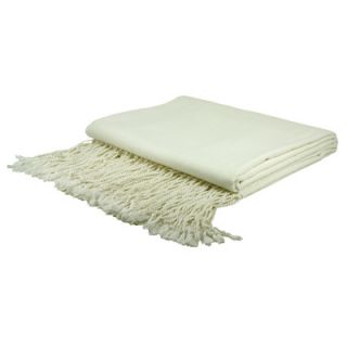 Pur Cashmere Cody Camboo Woven Throw CBT 012 Color Light Creme