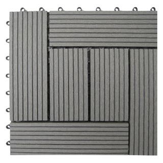 Bamboo Composite 6 slat Deck Tiles (set Of 11)