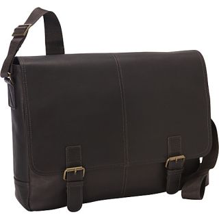 Colombian Leather Laptop Buckle Brief Brown    Lapt