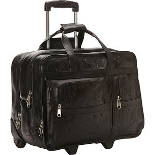 Roller Briefcase Black   Ropin West Wheeled Business Cases