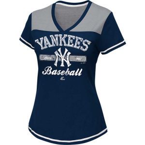 New York Yankees Majestic MLB Womens Dugout Dream T Shirt