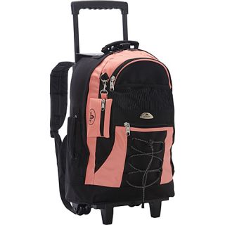 Wheeled Backpack with Bungee Cord Coral   Everest Wheeled Backpacks