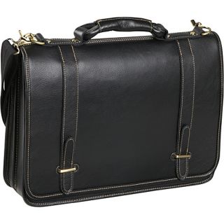 Traditional Double Slip in Executive Briefcase Black   AmeriLeather