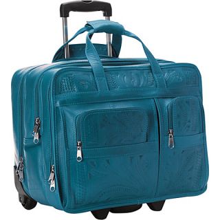 Roller Briefcase Turquoise   Ropin West Wheeled Business Cases