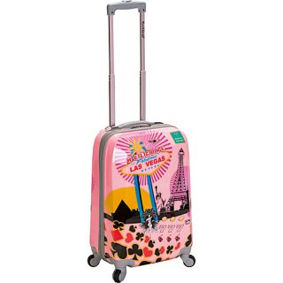 Vegas 3 20 Hardside Carryon Pink Vegas   Rockland Luggage Smal