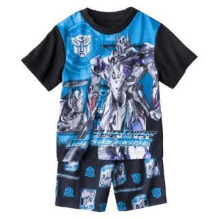 Transformers Boys 2 Piece Short Sleeve and Short Pajama Set   Blue XS