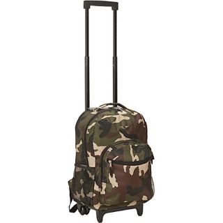 Roadster 17 Rolling Backpack Camouflage Green   Rockland Lugga