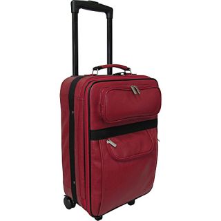 Leather 20 Expandable Carry On Pullman Red   AmeriLeather Small Ro