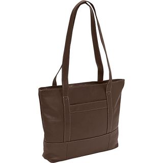 Top Zip Business Tote   Chocolate