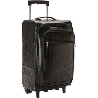 20 Upright Roller Bag Black   Ropin West Small Rolling Luggage
