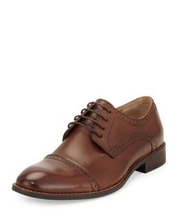 Ethan Cap Toe Lace Up Oxford, Tobacco