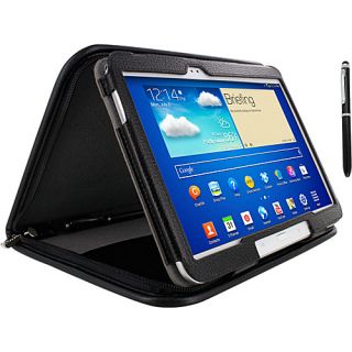 Samsung Galaxy Tab 3 10.1 Executive Leather Case w/ Stylus Black   rooC