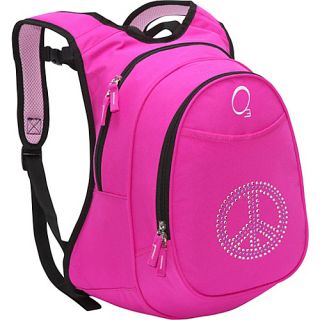 O3 Kids Pre School Peace Backpack with Integrated Lunch Cooler Pink Blin