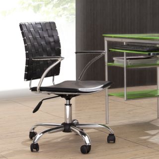 dCOR design Criss Cross Office Chair with Black Leatherette Seat and Back 205030