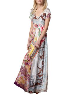 Printed Georgette Maxi Dress, Womens   Johnny Was Collection