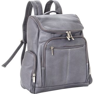 Computer Back Pack Gray   Le Donne Leather Laptop Backpacks