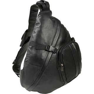 APC Leather Cross Body Sling Bag   Black