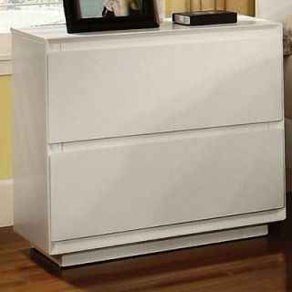 Hokku Designs Pearl 2 Drawer Nightstand IDF 7819N