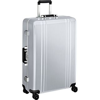 Classic Polycarbonate 28 4 Wheel Spinner Travel Case Silver  