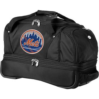 MLB New York Mets 22 Drop Bottom Wheeled Duffel Bag Black
