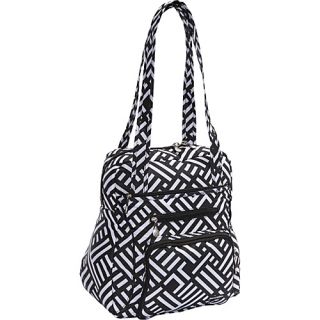 Signature Soft Gym Tote Black and White   Jenni Chan Luggage Totes an