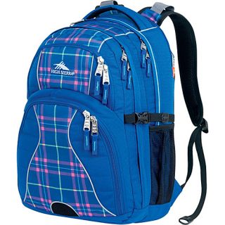 Swerve Laptop Backpack  Womens Prep Plaid, Royal Cobalt   High Sier