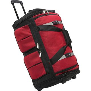 15 Pocket 25 Wheeling Duffel Red/Blk   Athalon Large Rolling Luggage