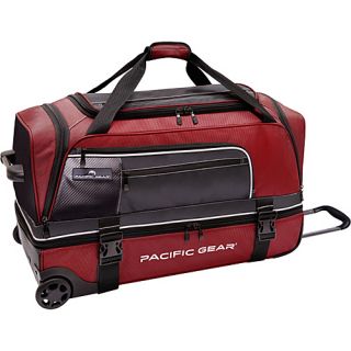 Pacific Gear 30 Drop Bottom Rolling Duffel Bag Red   Traveler