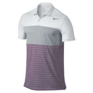 Nike Dri FIT Touch Stripe Mens Tennis Polo   White