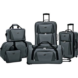 Palencia 5 Piece Luggage Set Gray   U.S. Traveler Luggage Sets
