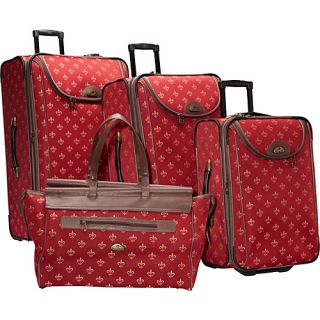 Lyon 4 Piece Luggage Set Red   American Flyer Luggage Sets