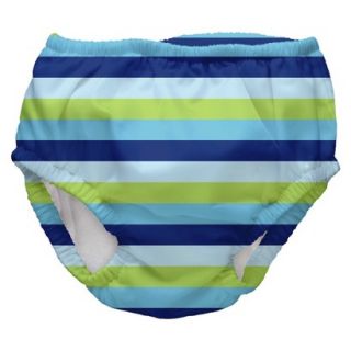 I Play Infant Boys Stripe Swim Diaper   Blue S