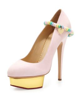 Womens Sweet Dolly Pump with Candy Anklet   Charlotte Olympia