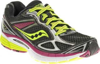 Womens Saucony Guide 7   Black/Citron/Berry Running Shoes