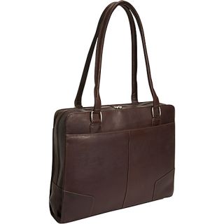 Structured Laptop Tote   Chocolate