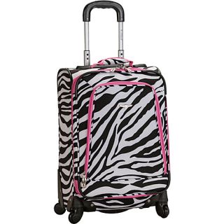 Venice 20 Spinner Carry On Pink Zebra   Rockland Luggage Small