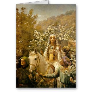 Queen Guinevere's Maying, John Collier, 1902 Card