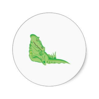 cute sleeping alligator sticker