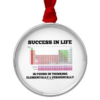 Success In Life Is Found In Thinking Elementally Christmas Ornament