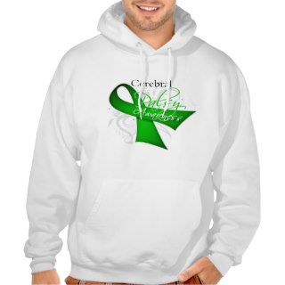 Cerebral Palsy Awareness Ribbon Hooded Sweatshirts
